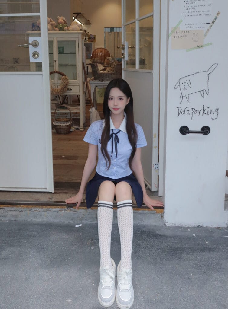 北京外围 刚毕业大学生05-168-C白虎jk制服 清爽学院风